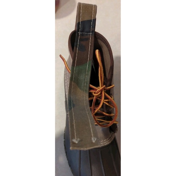 LL Bean Canvas Duck Boots Mens 7.5M Women\'s 9.5 Tan Camo Classic USA Limited Ed